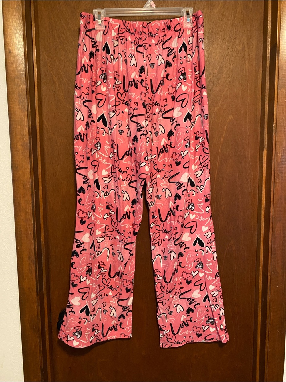 Pink Heart Print Lounge Pants